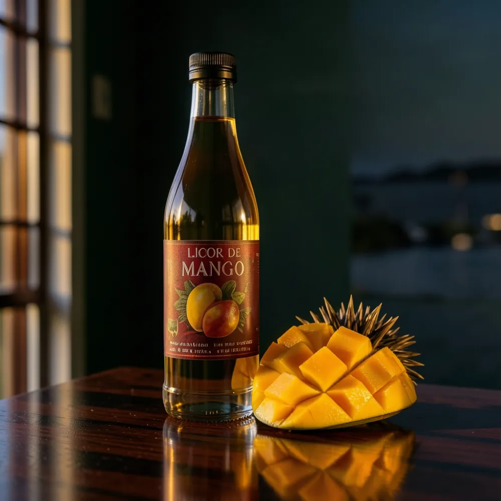 Botellas de licor de mango de Manos Mágicas