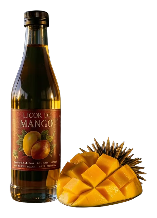 Botellas de licor de mango de Manos Mágicas