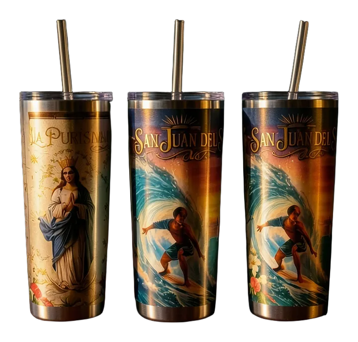 Tumblers de acero con diseños de San Juan del Sur